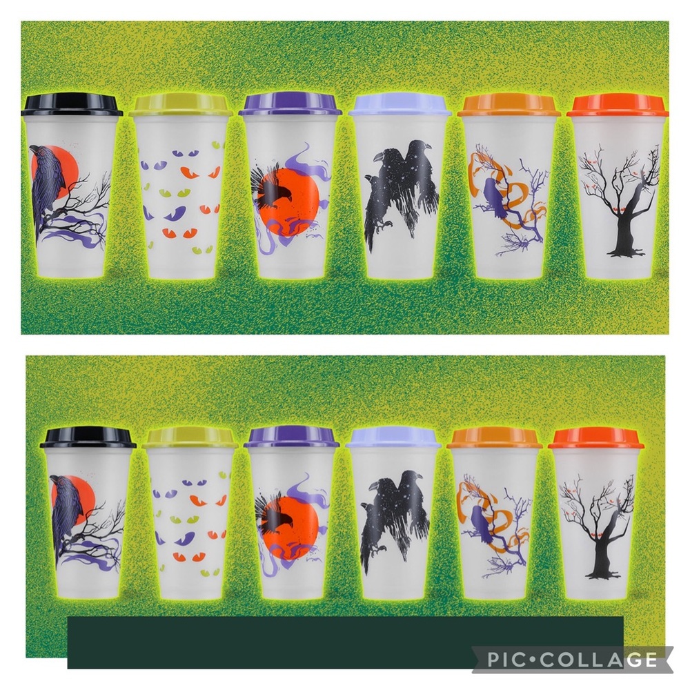 NWT Starbucks Glow in the Dark Halloween Hot Cups (6-Pack) (16 oz) - Picture 6 of 12